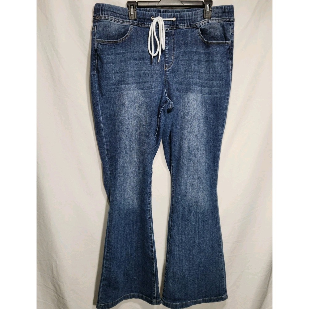 Gemma Rae Womens Jeans Rae Flare Size 18W Blue Denim GRW0740‎